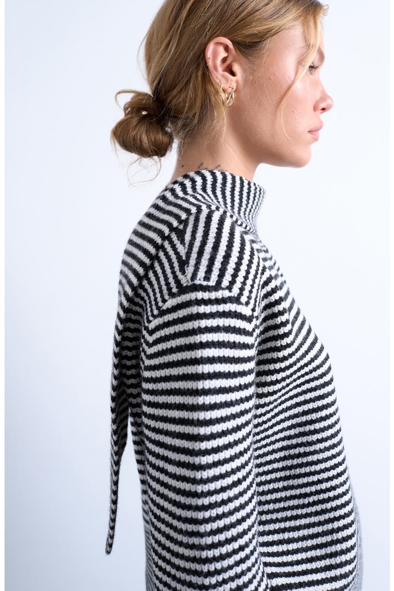 Stripe Scarf & Cardigan Set, Alternate, color, MULTI
