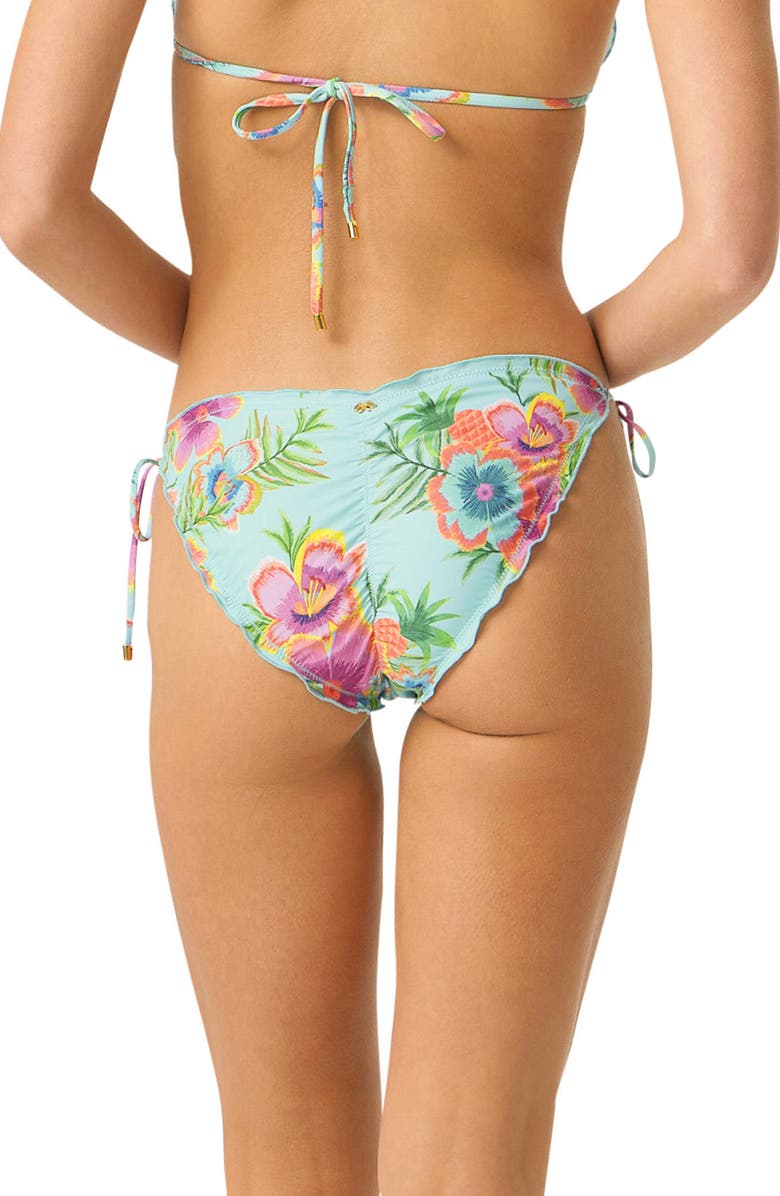 PQ SWIM Embroidered Lettuce Edge Bikini Bottoms, Alternate, color, Solana