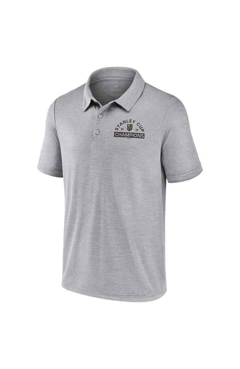 FANATICS Men's Fanatics Branded  Heather Gray Vegas Golden Knights 2023 Stanley Cup Champions Polo, Alternate, color, 