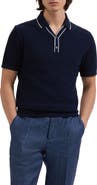 Bugatchi Waffle Stitch Polo Sweater