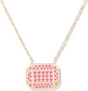 Campbell + Charlotte Spark Emerald Cut Charm Necklace