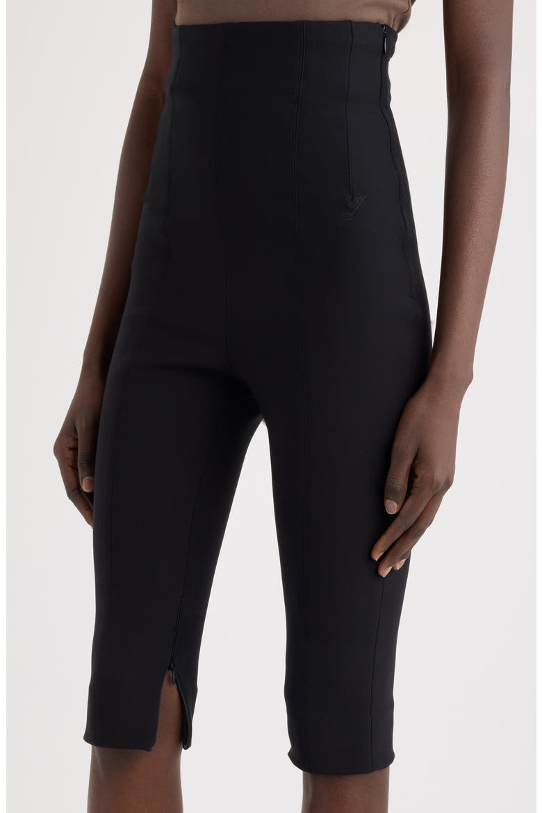 Le Pantalon Capri High Waist Pants, Alternate, color, BLACK