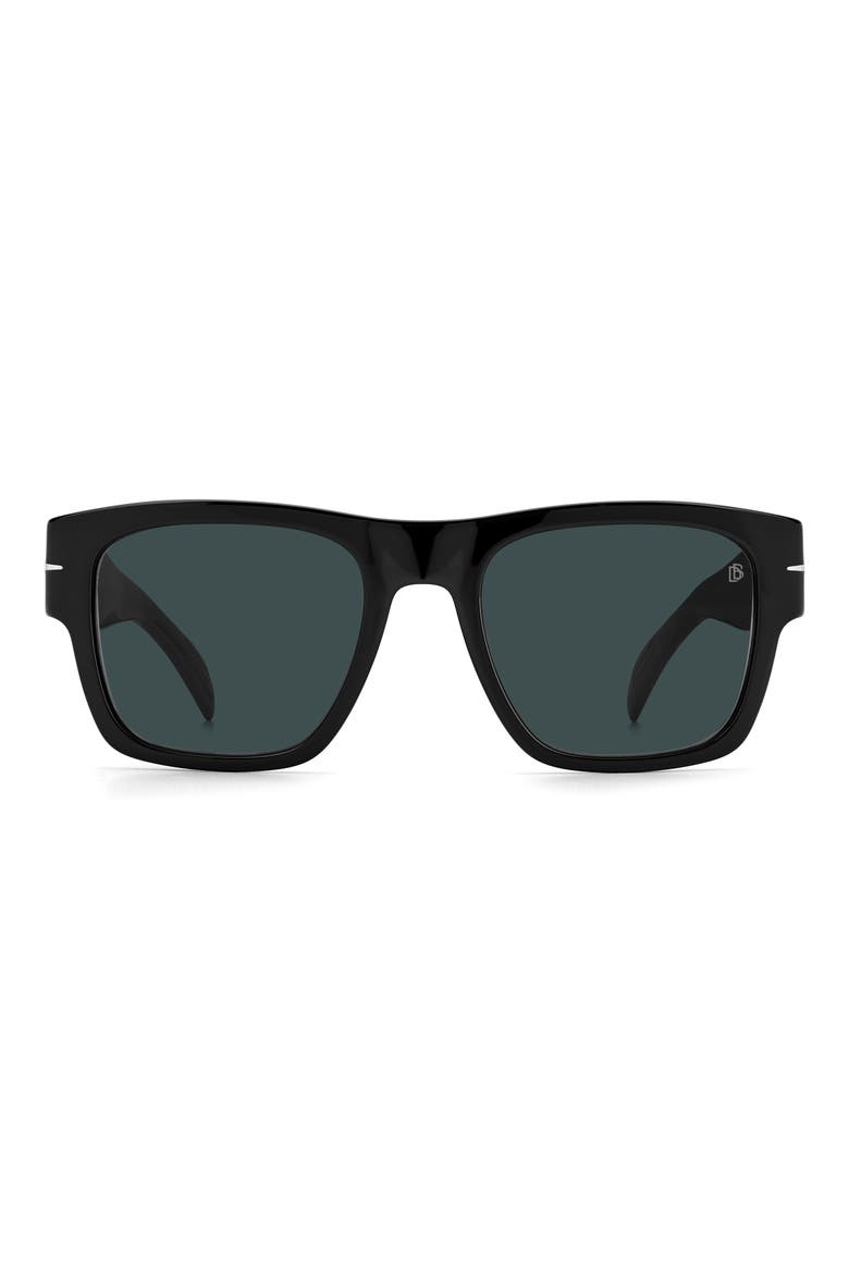 52mm Rectangular Sunglasses, Main, color, BLACK
