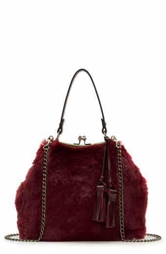 Patricia Nash Laureana Faux Fur Frame Top Shoulder Bag