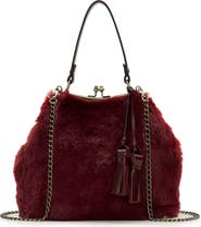 Patricia Nash Laureana Faux Fur Frame Top Shoulder Bag