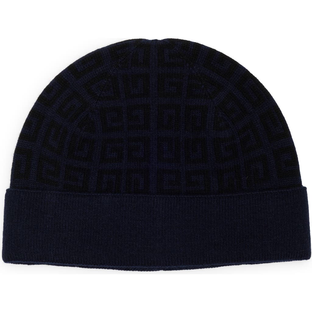 Givenchy Double Face Knit Beanie In Black