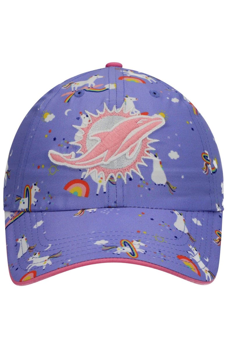 '47 Girls Preschool '47 Purple Miami Dolphins Unicorn Clean Up Adjustable Hat, Alternate, color, Purple