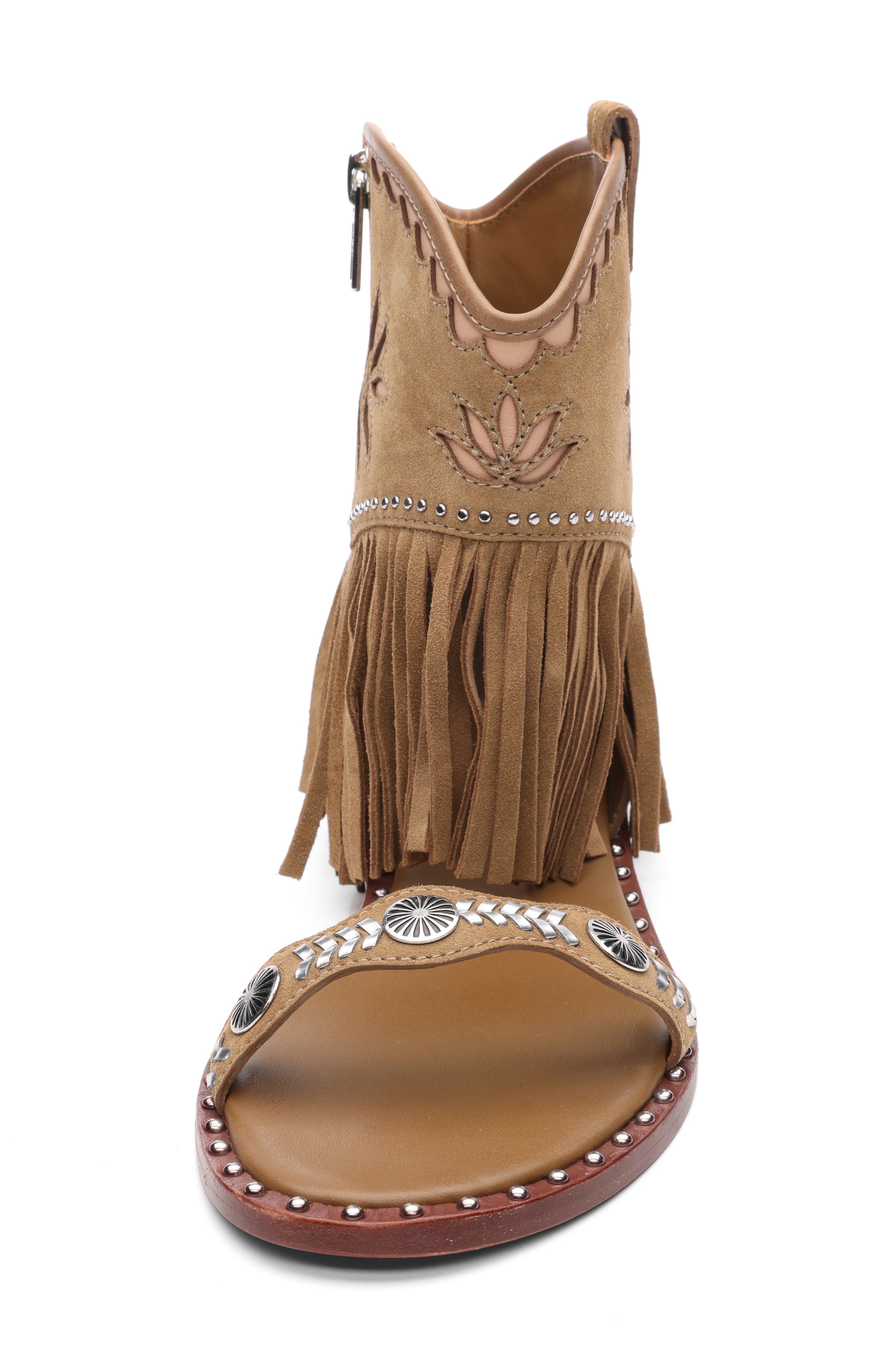 Ash Paquito Fringe Sandal, Alternate, color, 