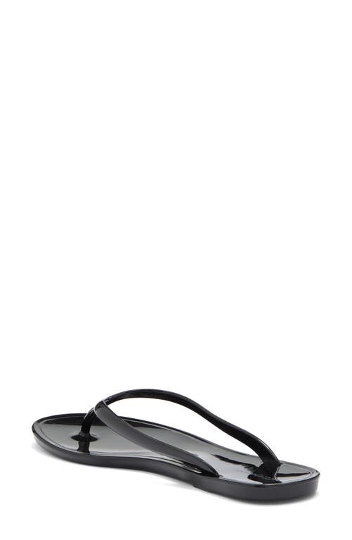 Jeffrey Campbell Beach Day Jelly Flip Flop In Black Shiny