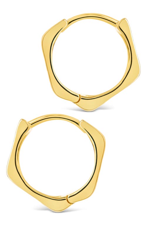 Sterling Forever Ginevra Bolt Hoop Earrings In Gold