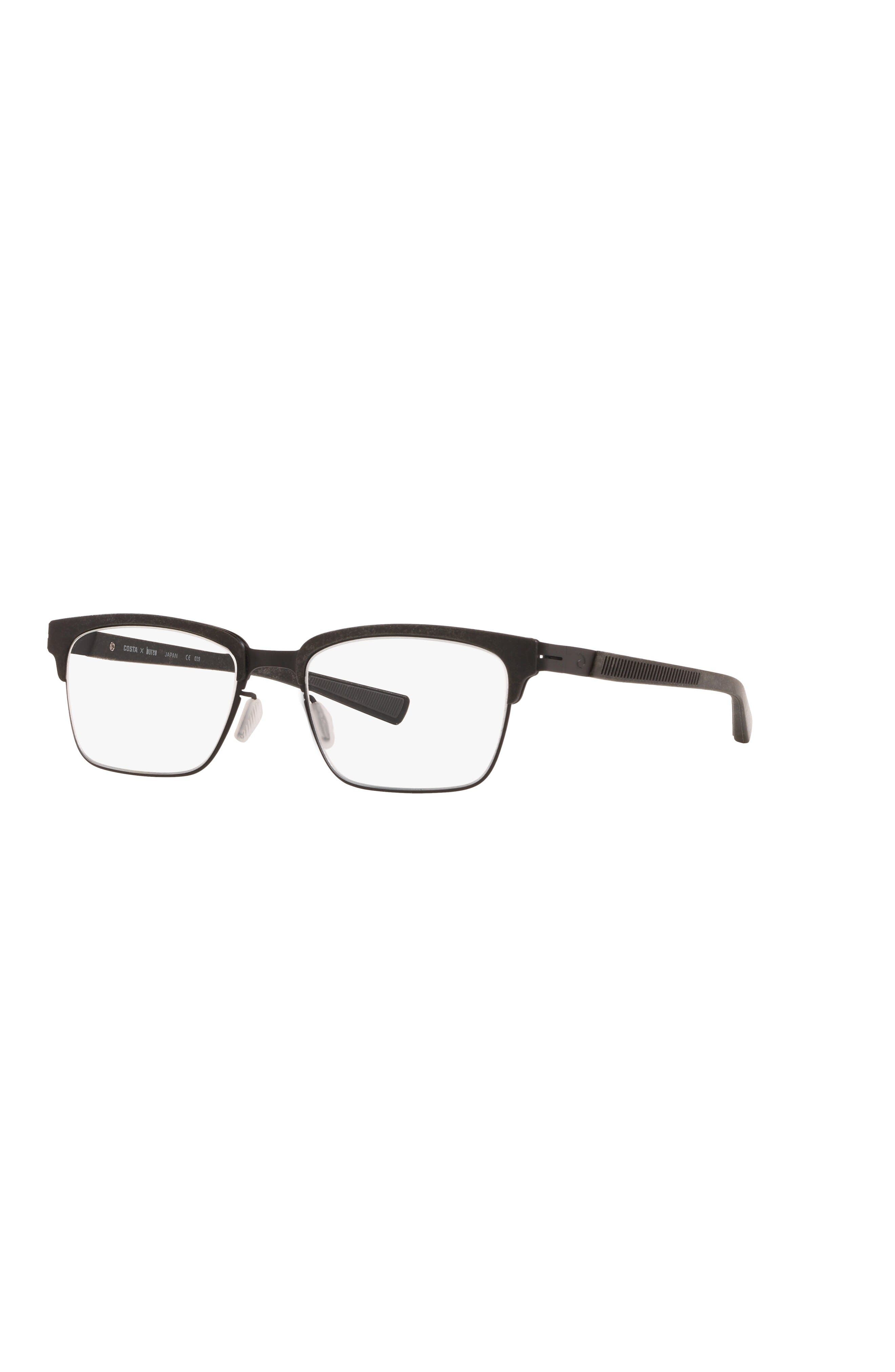Costa 52mm Rectangle optical glasses in Black 