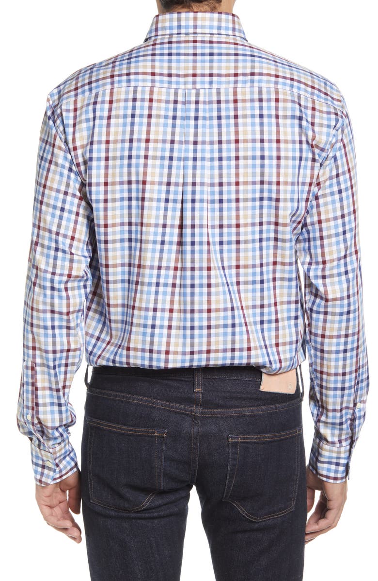 Peter Millar Crown Ease Langley Check Button-Down Shirt, Alternate, color,