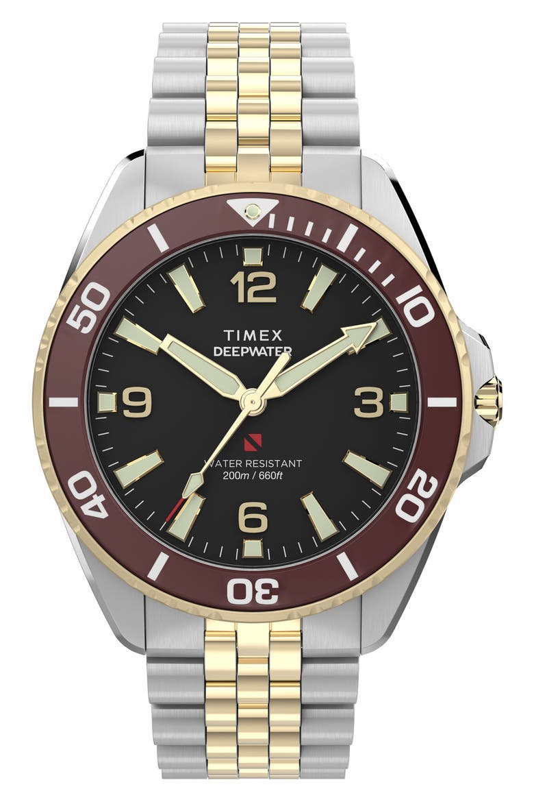 Deepwater Arctic 200 Two-Tone Bracelet Watch, 40.5mm, Main, color, SILVER-TONE