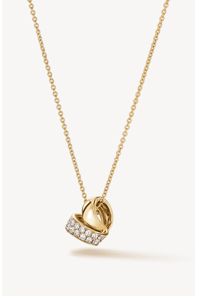 INSIDE/OUT Multi-Wear Rondel 18K Gold Diamond Pendant Necklace, 0.40ct., Alternate, color, YELLOW GOLD