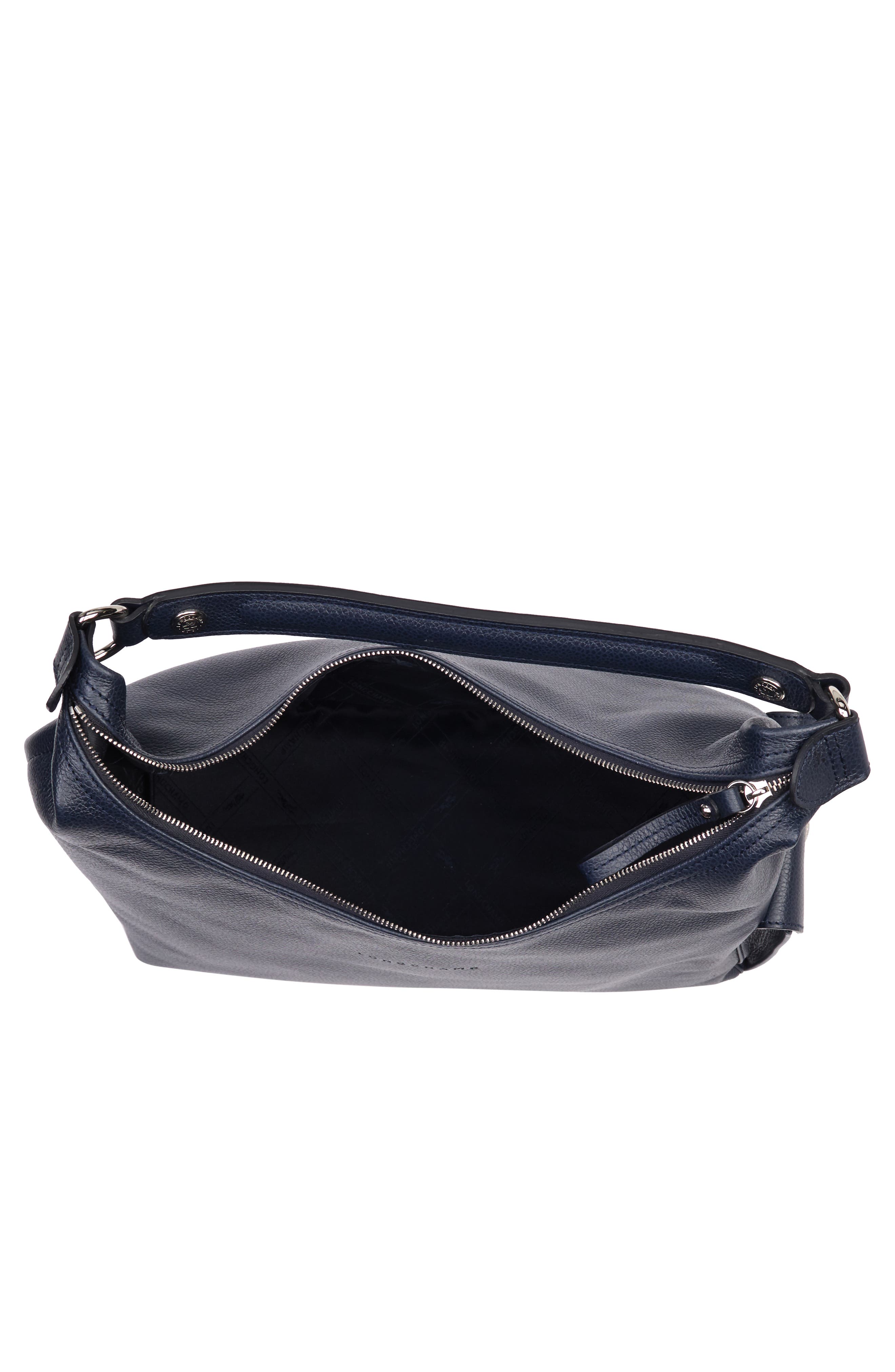 Longchamp Leather Hobo Bag, Alternate, color, 