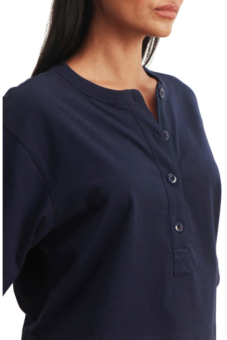 Freya Placket Top, Alternate, color, NAVY BLUE