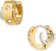 Kate Spade New York set in stone double huggie hoop earrings