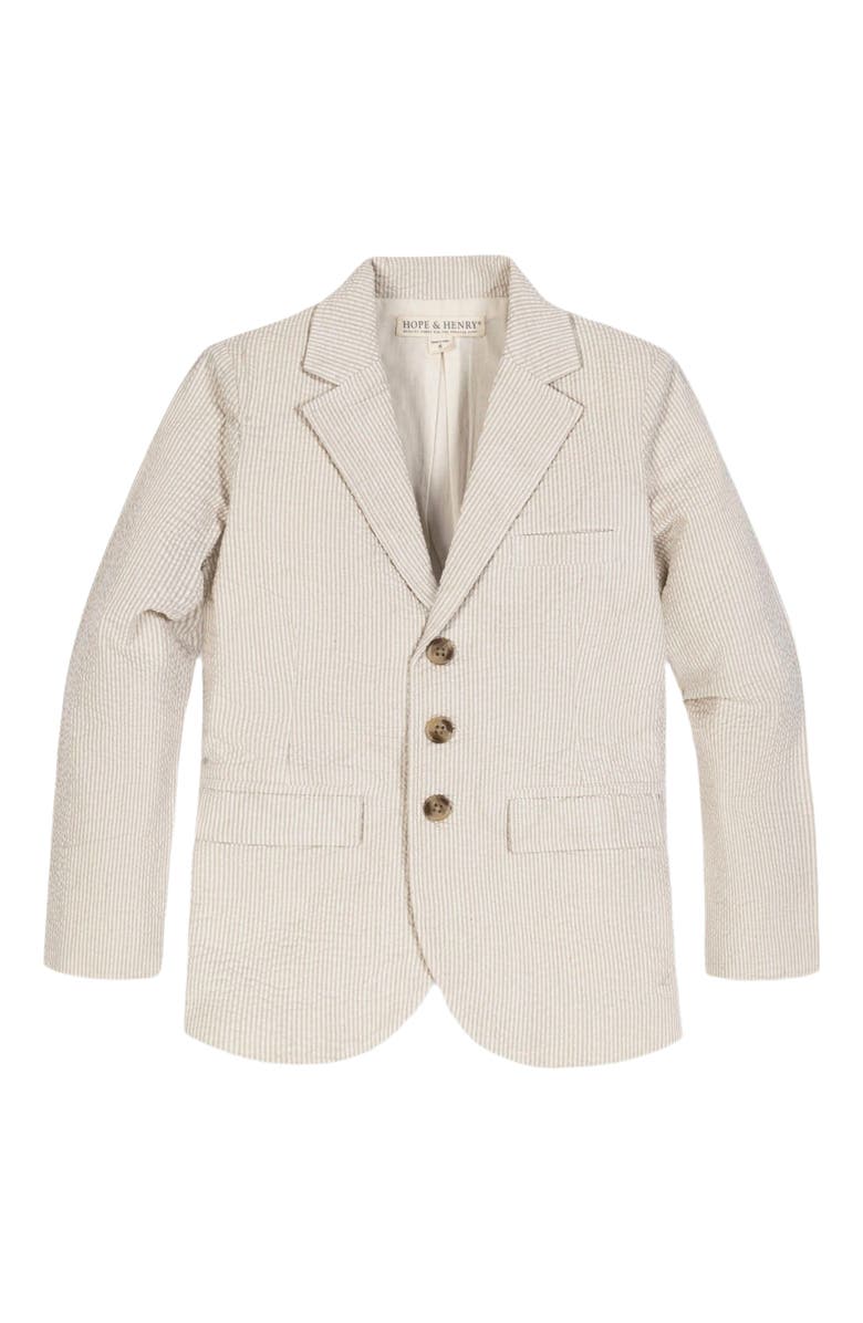 Hope & Henry Boys' Organic Seersucker Suit Jacket, Toddler, Alternate, color,