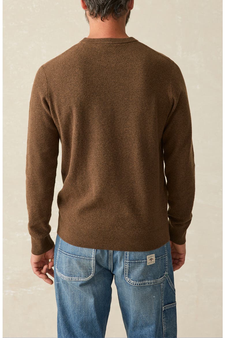 Jackson Organic Cotton Blend Sweater, Alternate, color, TRAIL BROWN HEATHER