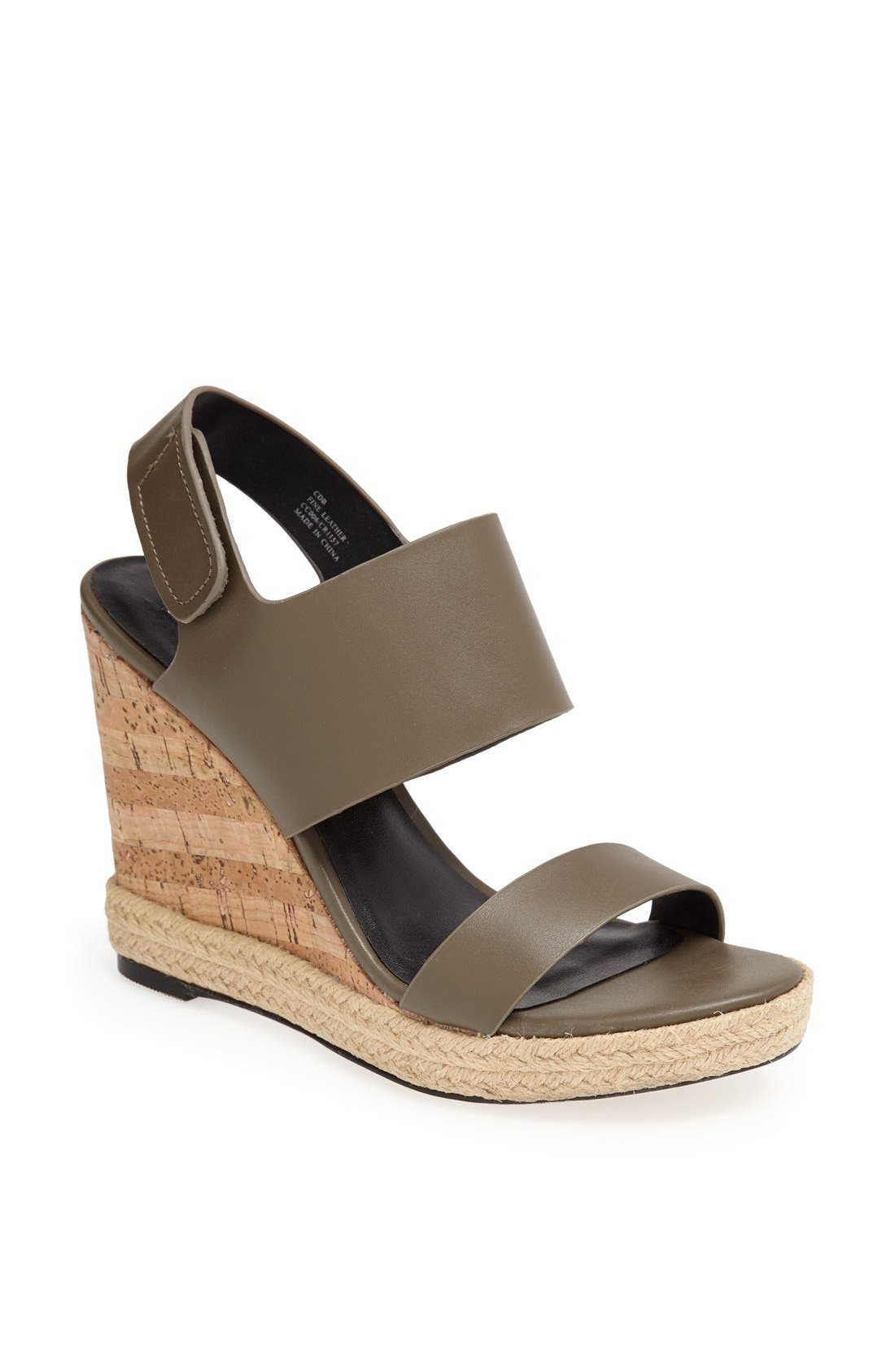 'Oriel' Sandal, Main, color, OLIVE