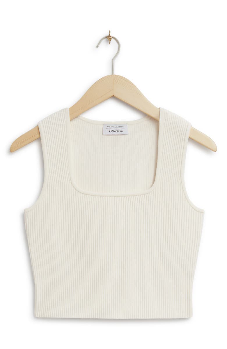 & Other Stories Square Neck Crop Rib Tank, Alternate, color, 
