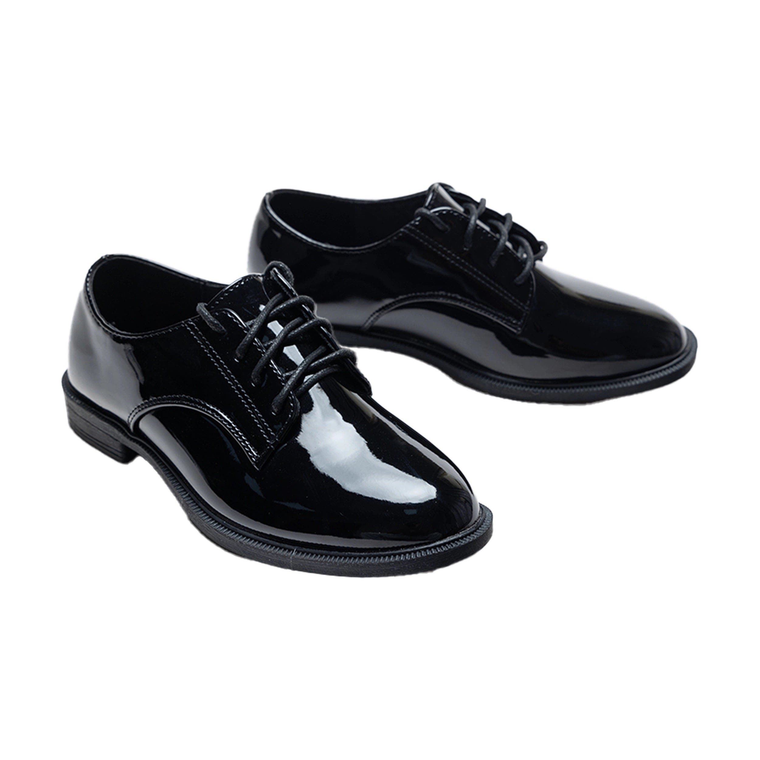 MOUSTACHE Patent Oxford Laced Dress Shoes, Alternate, color, Black