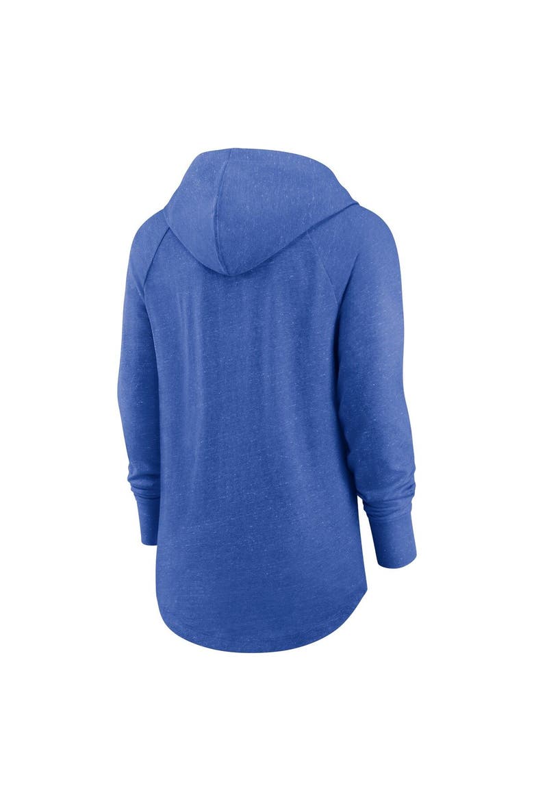 Women's Nike Royal Los Angeles Rams Minimal Statement Lightweight Raglan Funnel Neck Pullover Hoodie, Alternate, color, Royal