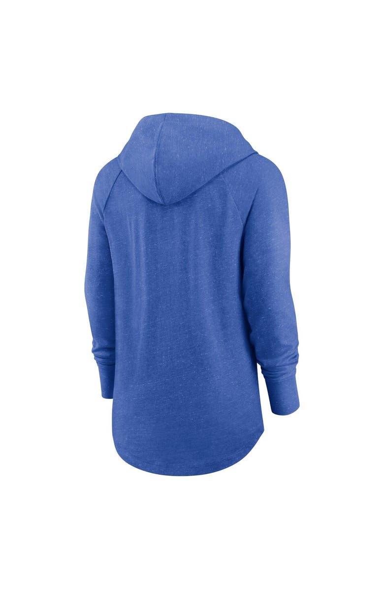 Nike Women's Nike Royal Los Angeles Rams Minimal Statement Lightweight Raglan Funnel Neck Pullover Hoodie, Alternate, color, Royal