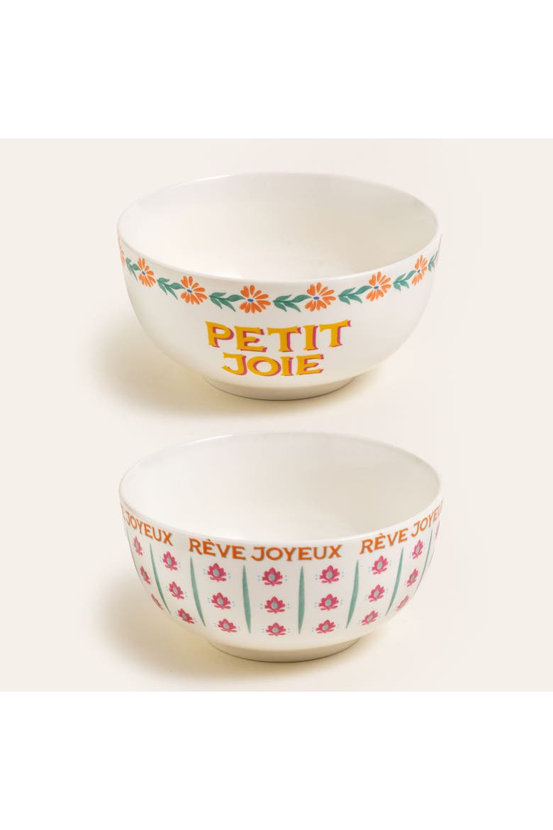 Porcelain Bowl 2 Pcs Set, Main, color, White