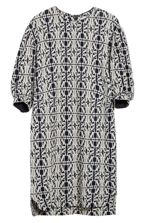 Max Mara Gustavo Mini Printed Dress In White/blue