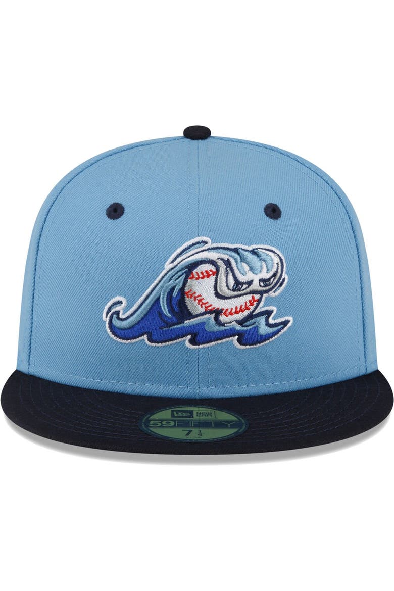 Men's New Era Light Blue West Michigan Whitecaps Authentic Collection Alternate Logo 59FIFTY Fitted Hat, Alternate, color, Light Blue