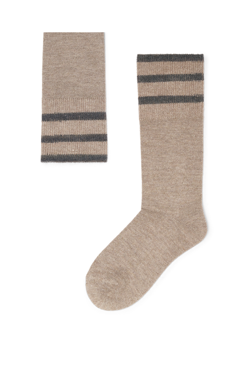 Brunello Cucinelli Sparkling Knit Socks In White