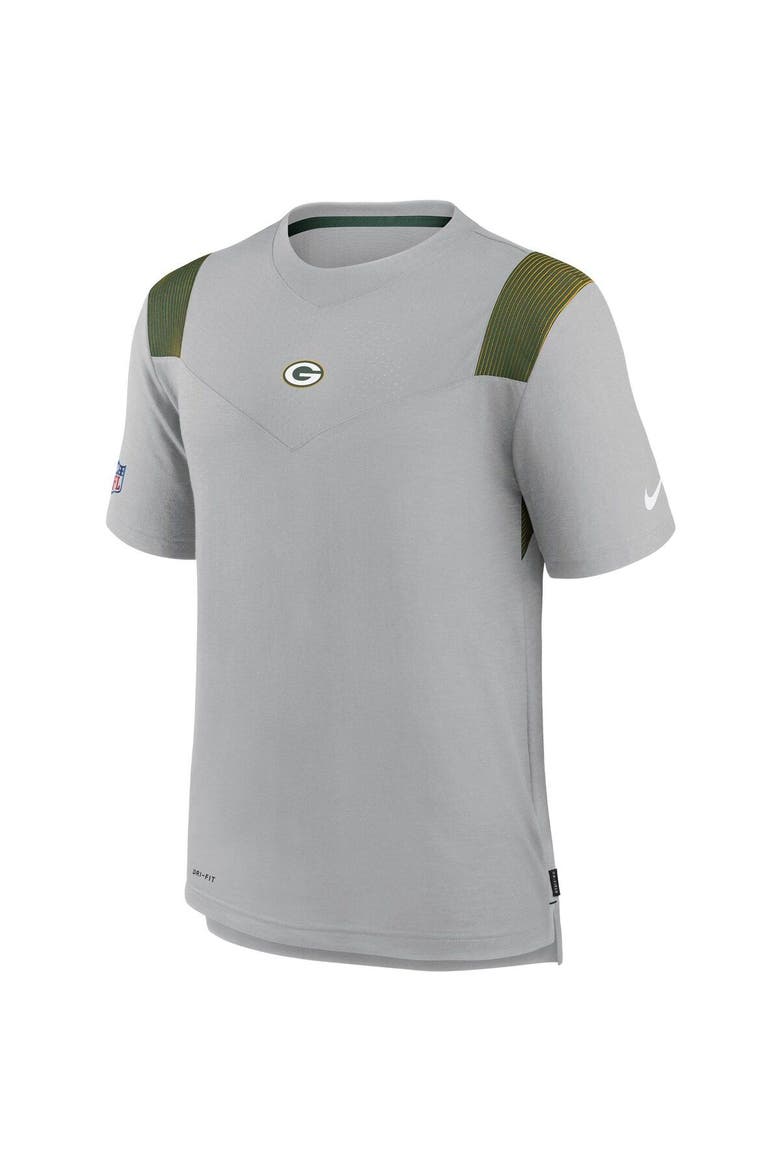 Men's Nike Gray Green Bay Packers Sideline Player UV Performance T-Shirt, Alternate, color, Gray