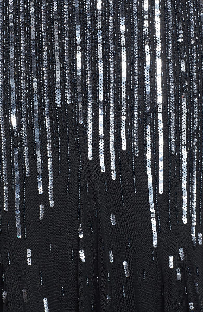 Adrianna Papell Embellished Mesh Gown, Alternate, color,
