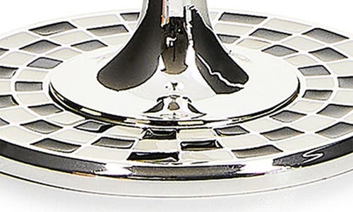 Mackenzie-childs Mackenzie Childs Set Of 2 Celebrate Courtly Check Toasting Champagne Flutes In Silver