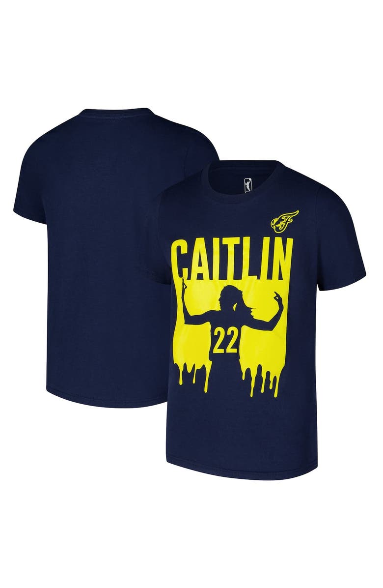 Outerstuff Youth Caitlin Clark Navy Indiana Fever Drip Player T-Shirt, Main, color, Navy