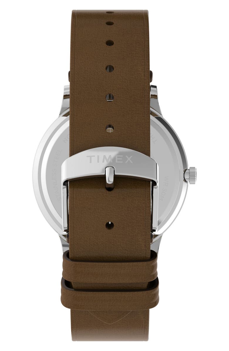 Timex<sup>®</sup> Waterbury Classic Leather Strap Watch, 40mm, Alternate, color, 