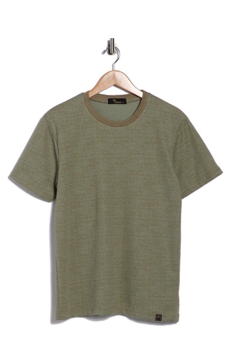 T.R. PREMIUM Textured Crew T-Shirt, Main, color, Sage