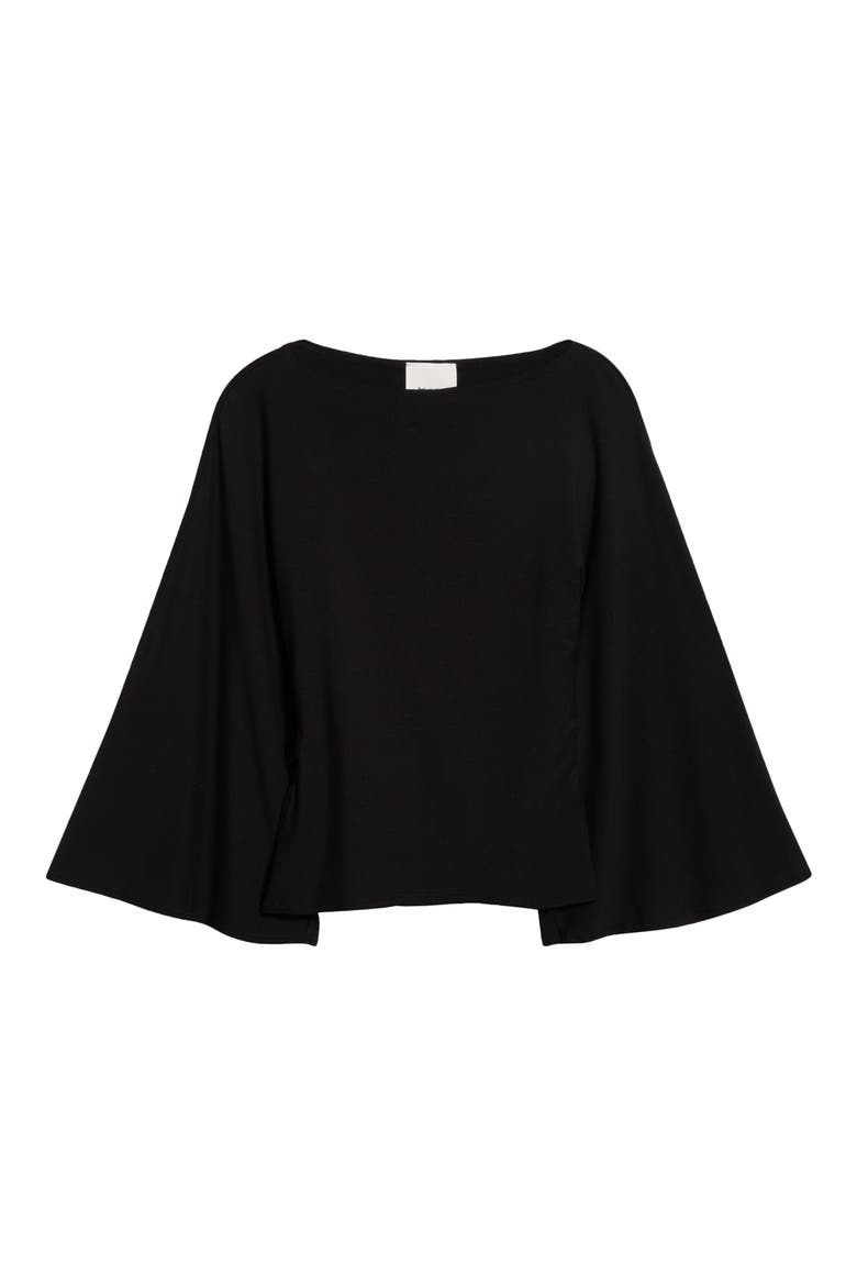 Avery Long Sleeve Top, Alternate, color, BLACK