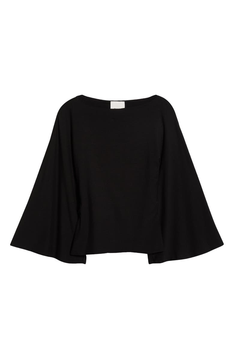 Reformation Avery Boatneck Knit Top, Alternate, color, Black