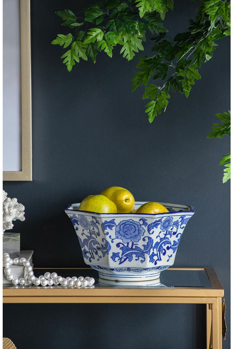 Decorative Porcelain Bowl, Alternate, color, BLUE