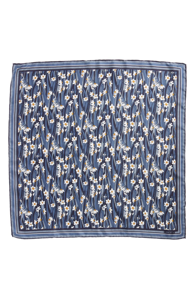 Liberty London Daisy Lawn Floral Silk Scarf, Alternate, color, 