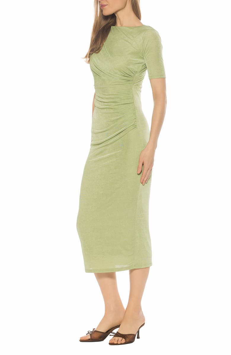 Alexia Admor Thoren Drapped Dress, Alternate, color, Sage