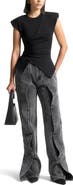 Manière De Voir Wide Shoulder Ruched Waist Top