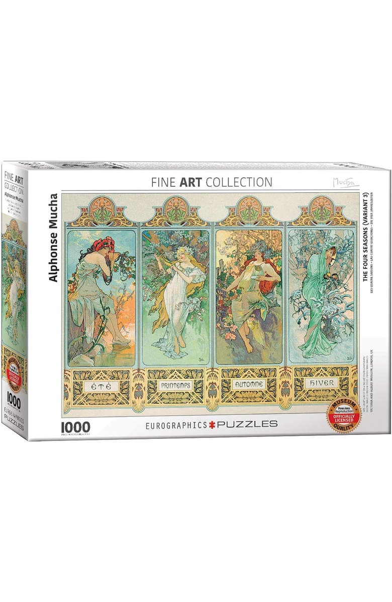 Eurographics Four Seasons By Alphonse Maria Mucha 1000 Piece Puzzle, Main, color, Multicolored