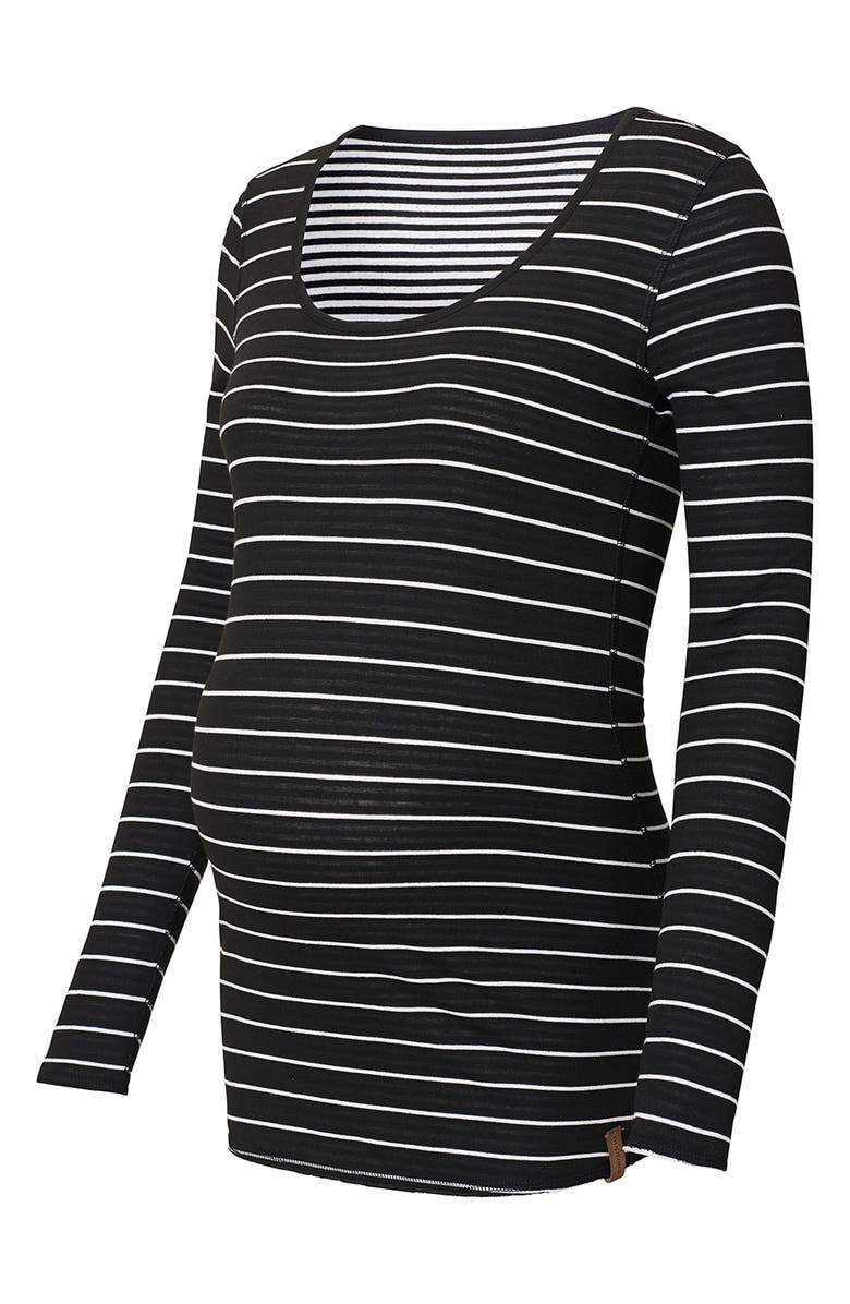 Noppies Ivy Stripe Maternity Shirt, Alternate, color, 