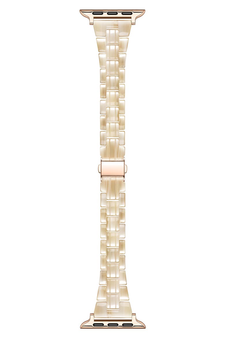 Autumn Resin Apple Watch® Bracelet Watchband, Main, color, BEIGE TORTOISE