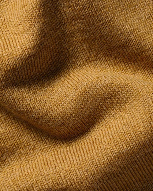 Charles Tyrwhitt Merino Zip Neck Long Sleeve Sweater In Yellow