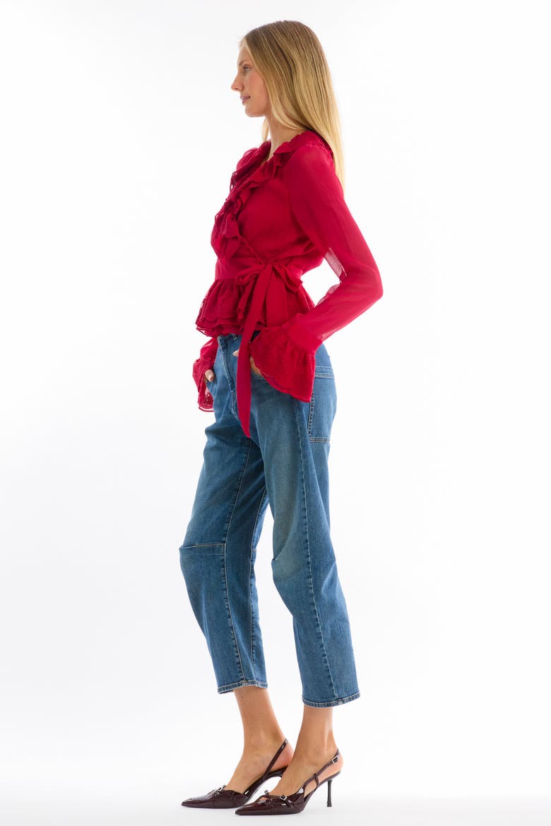 Poet Blouse, Alternate, color, Lipstick Red