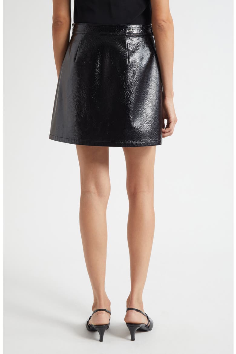 Diane Faux Leather Skirt, Alternate, color, BLACK